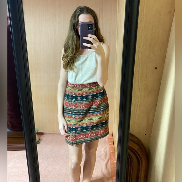 Vintage tapestry wrap skirt - Picture 2 of 13